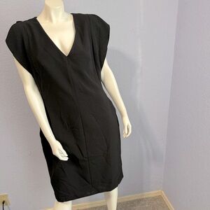 Eliza J Black Ruffle Sleeves Sheath Dress